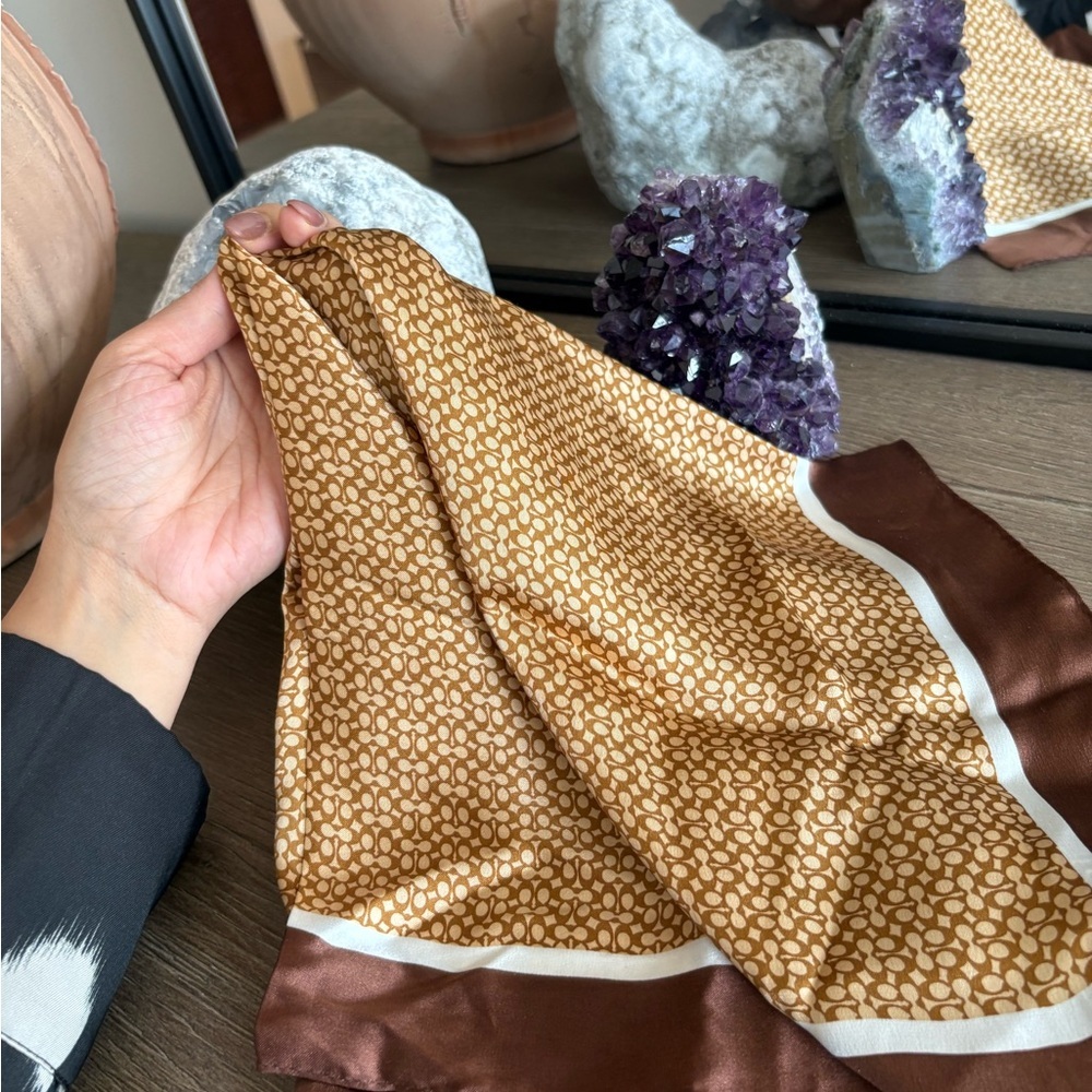 Coach handkerchief/scarf 100% silk - Picture 3 of 5